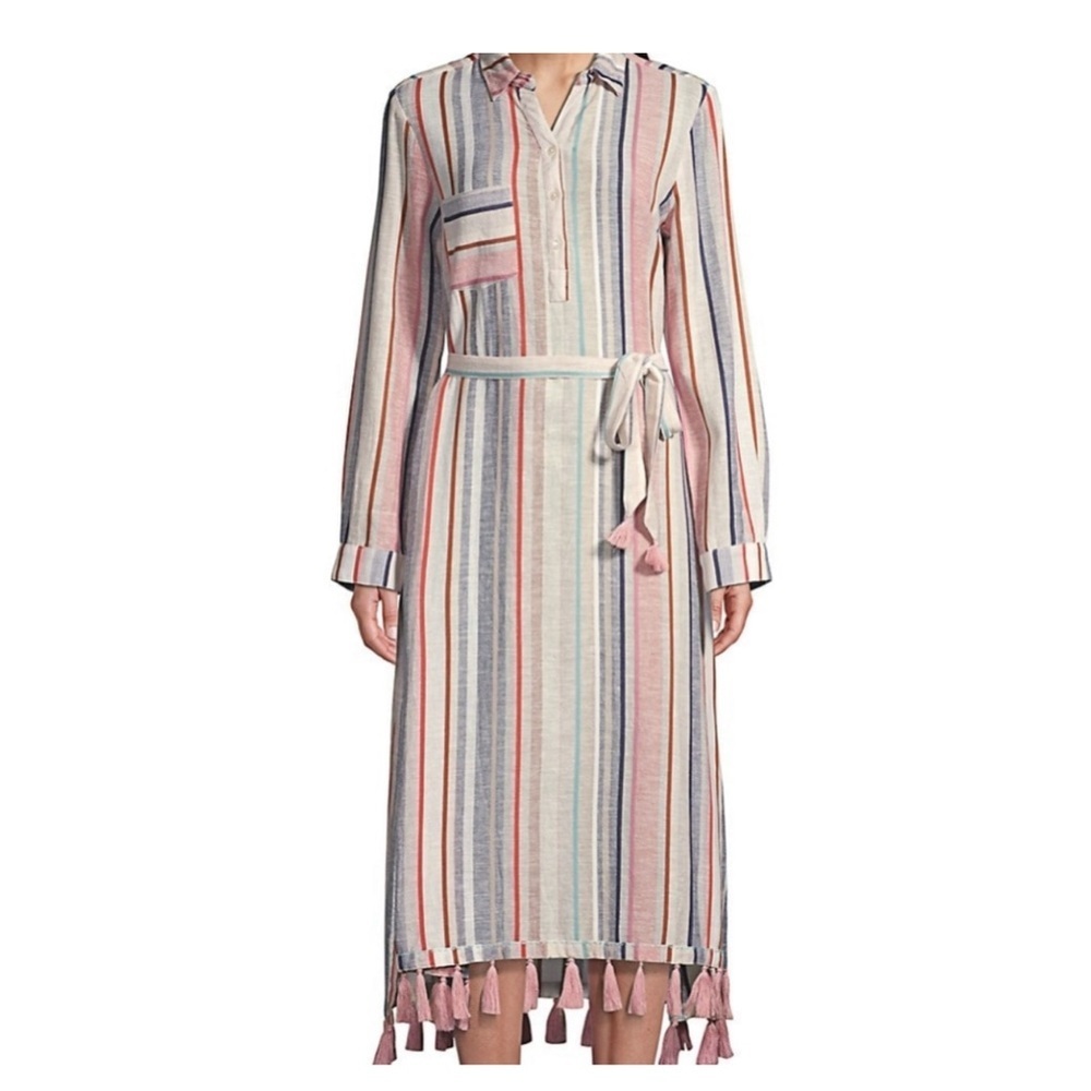NWOT Roller Rabbit Danae Striped Yarn Dye Kurta/ Shirt Dress Size Small